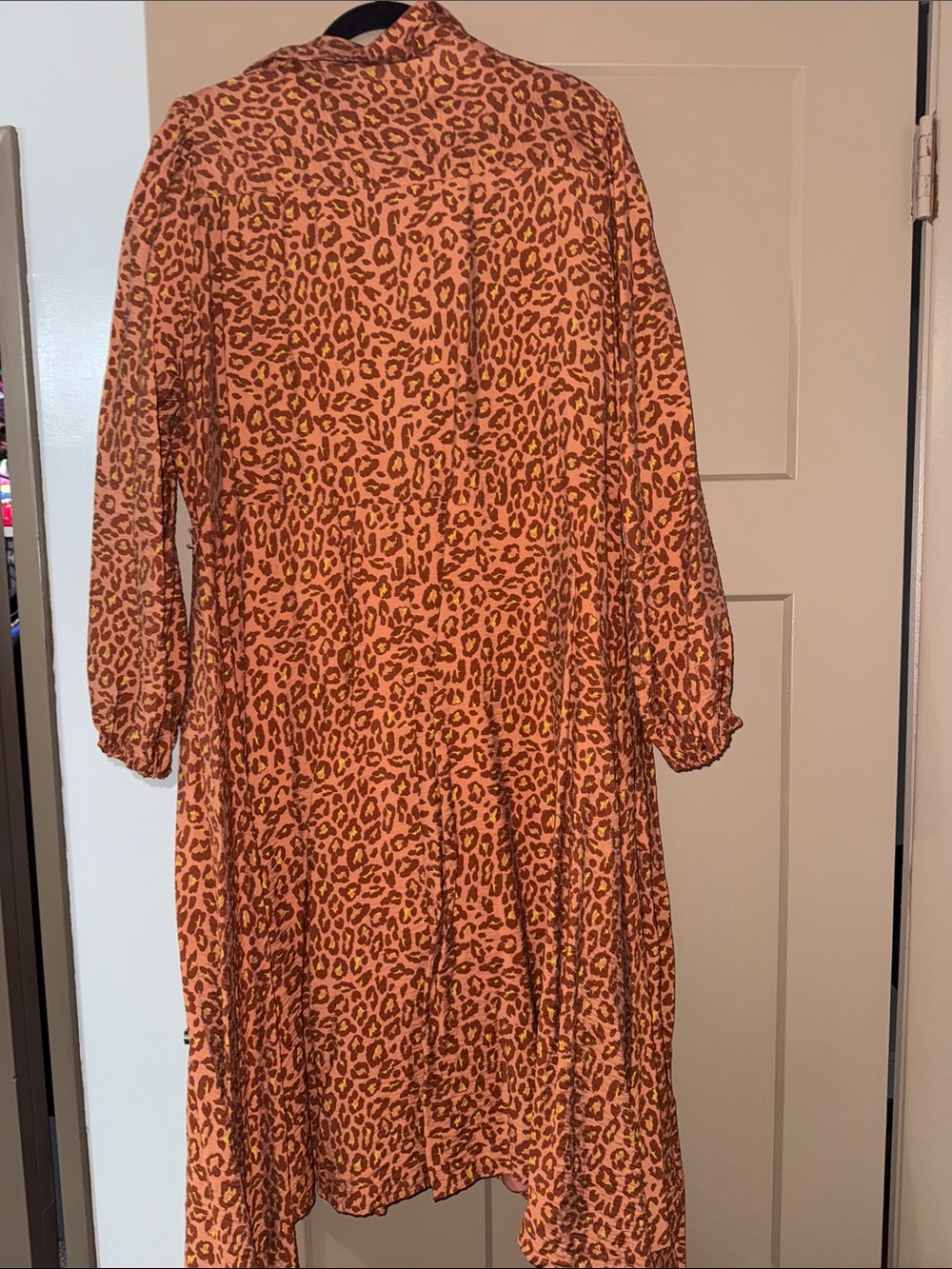 Rust Leopard Print Button-Front Dress - Picture 2 of 2